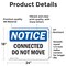Signmission Connected Do Not Move, 24 in W x Rectangle, Vinyl Decal OS-2PACK-NS-D-1824-L-10787 - alternate 5